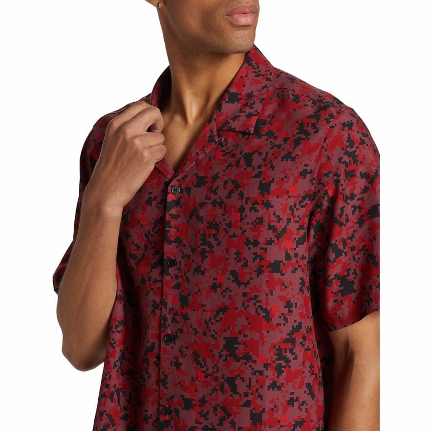 Ksubi Digi Resort Short Sleeve Shirt (Red/Black) MSP23SH006