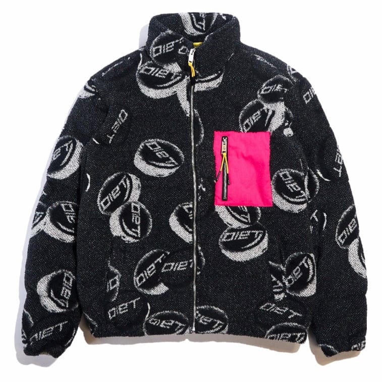 Diet Starts Monday Fleece Pill Puffer (Black) DSM-HOL22-004