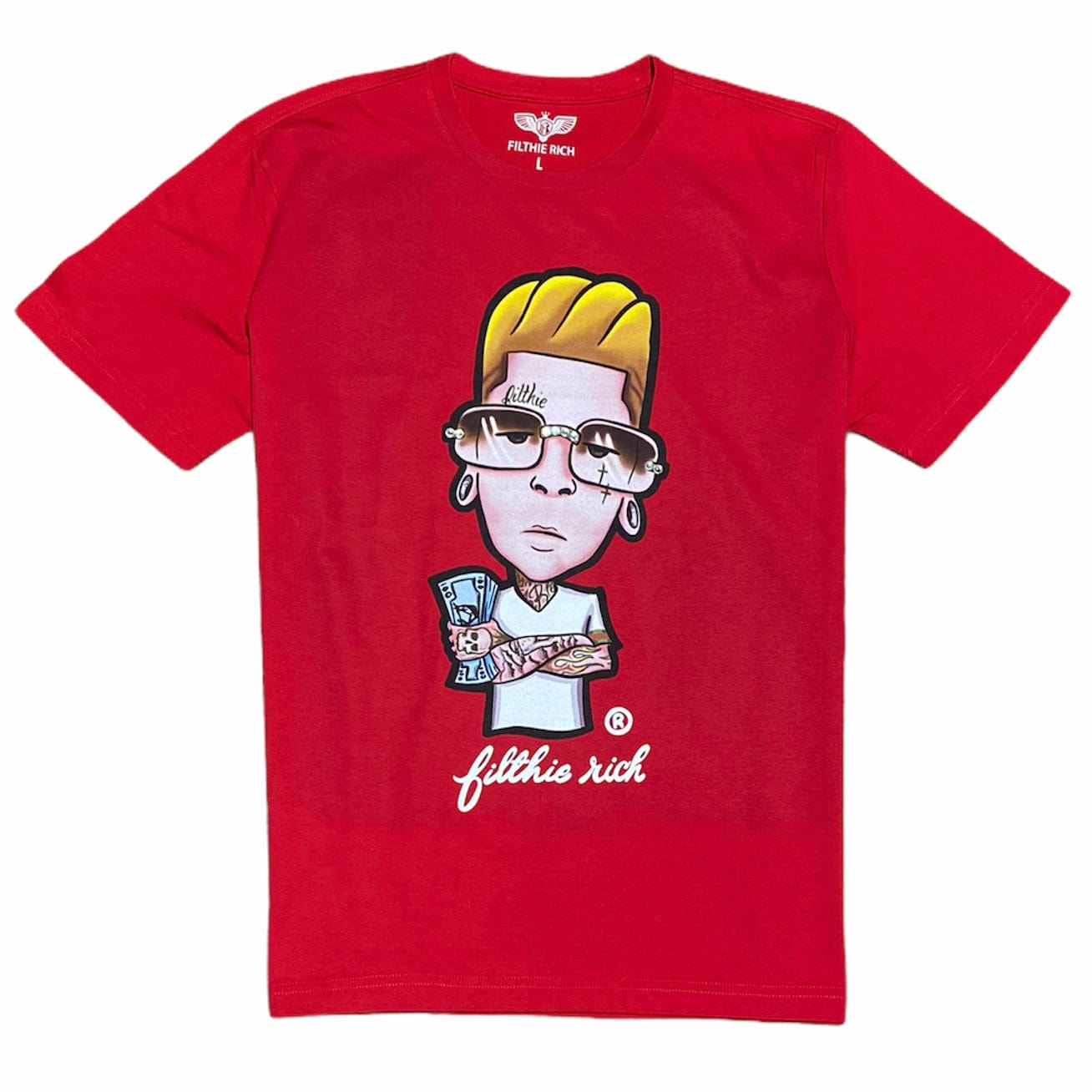 Filthie Rich Blonde T Shirt (Red)