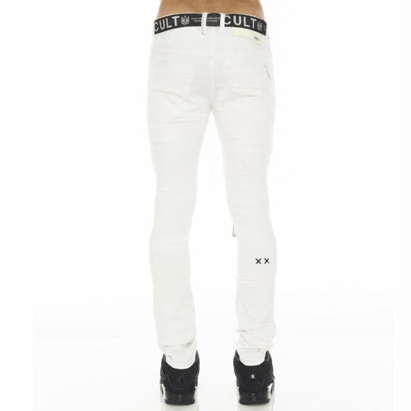 Cult Of Individuality Punk Super Skinny Stretch (White Grunge) 622A5-SS04R
