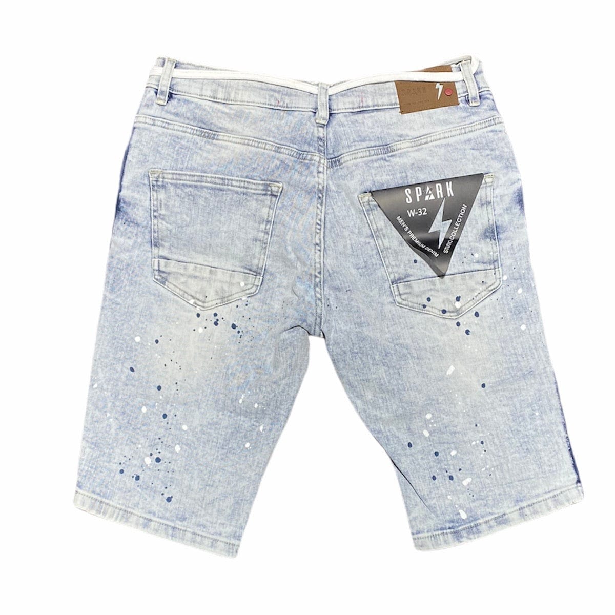 Spark Splatter Tape Shorts (Ice Blue) 11085B