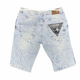 Spark Splatter Tape Shorts (Ice Blue) 11085B