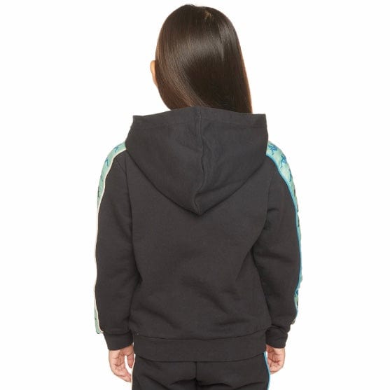 Kids Kappa 222 Banda Rocket Hoodie (Black Smoke/Sage) 311T1JWY