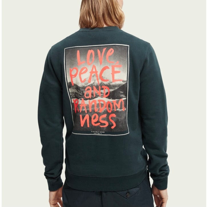 Scotch & Soda Photoprint Artwork Sweatshirt (Space Green) 169764