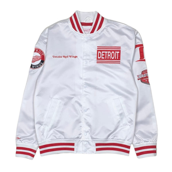Mitchell & Ness Detroit Red Wings City Collections Satin Jacket (White)