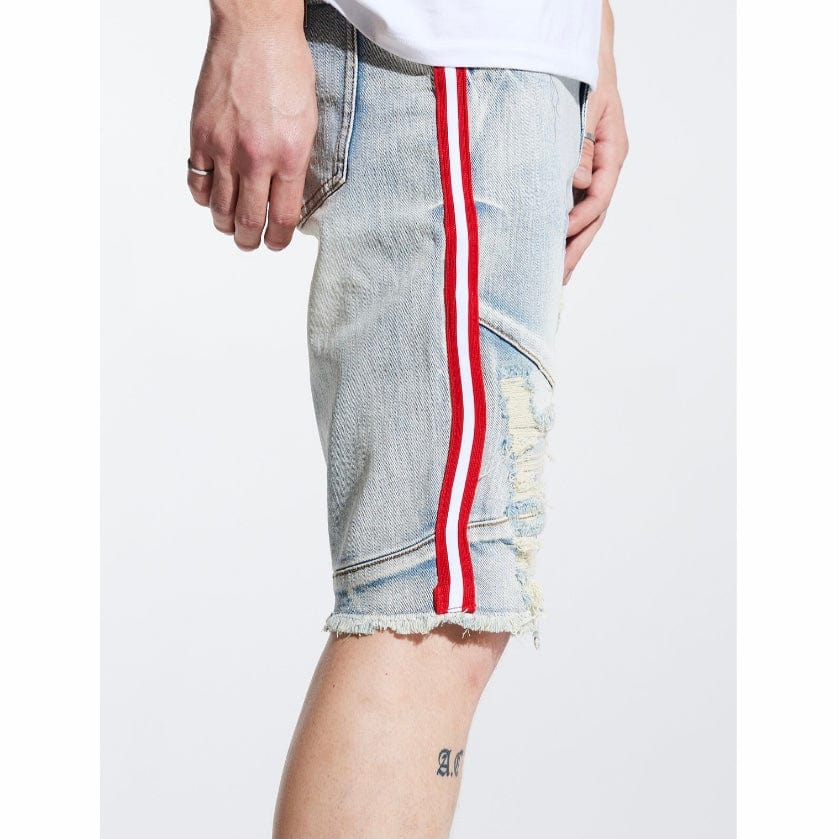 Crysp Line Stripe Shorts (Light Blue) CRYSPSP221-132