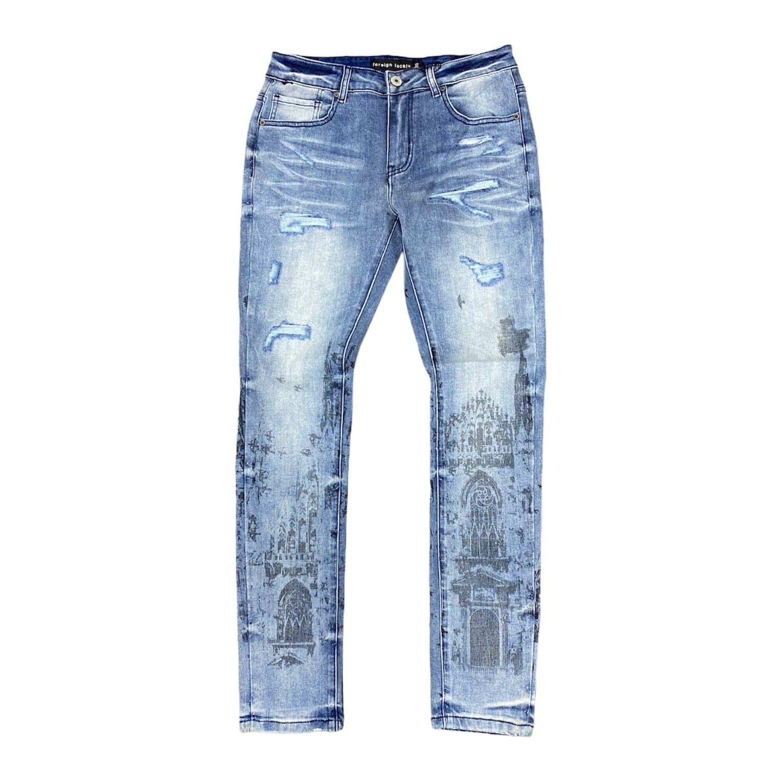 Foreign Local Church Jeans (Blue) FL-202039P – City Man USA