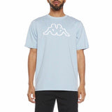 Kappa Logo Fleece Cromok T Shirt (Light Blue)