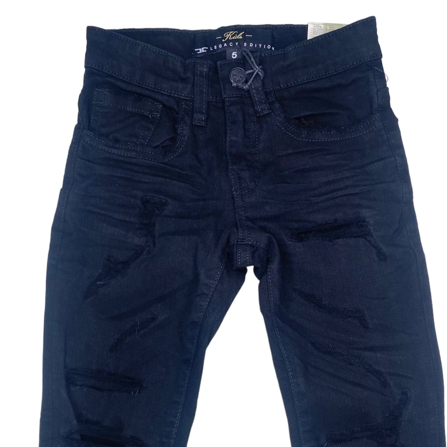 Kids Jordan Craig Martin Flare Stacked Denim (Black) JTF955RK