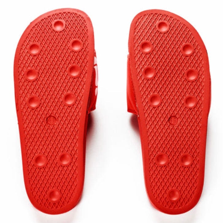 Cookies Original Mint Logo Faux Leather Slides (Red) 1558A6256