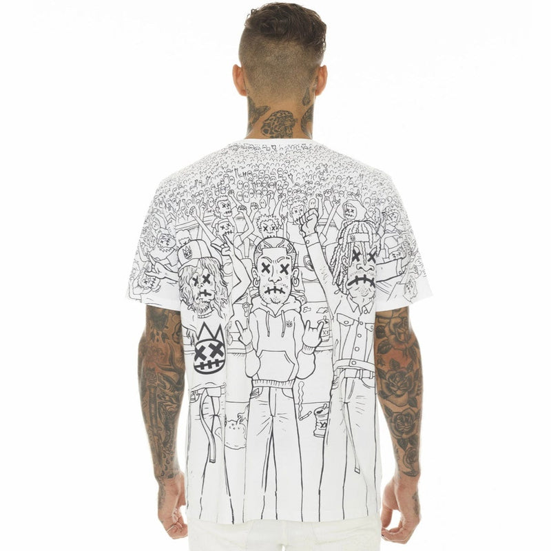 Cult Of Individuality Rage Short Sleeve Tee (White) 622A5-K36A