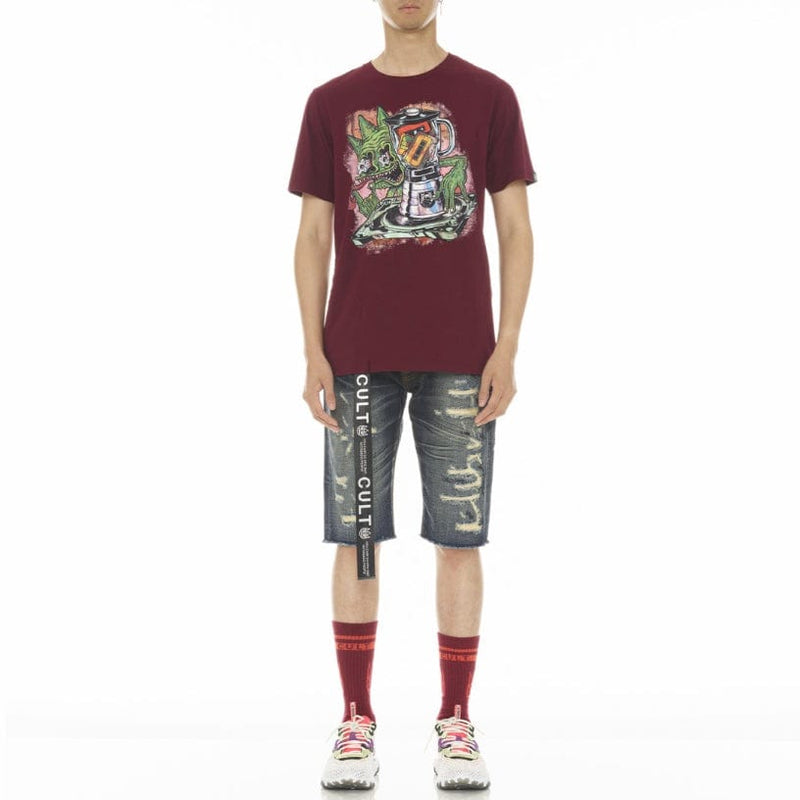 Cult Of Individuality "Blender" Short Sleeve Tee (Beet Red) 622A4-K57A