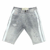 Spark Ripped Stripe Shorts (Grey/White) 11035A