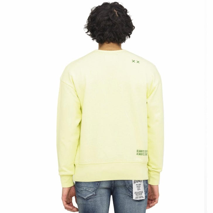 Cult Of Individuality Novelty Fleece Crew Neck (Lemon) 621B11-FC24A