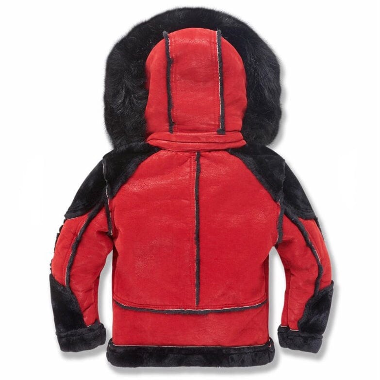 Kids Jordan Craig El Jefe Shearling Moto Jacket (Bred) 91536K