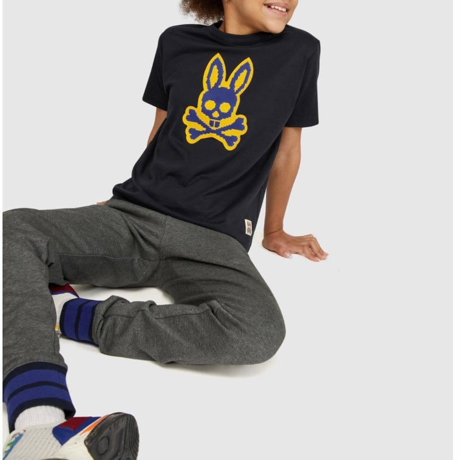 Kids Psycho Bunny Alston Graphic Tee (Navy) - B0U107Q1PC