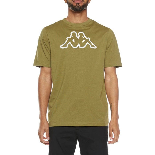 Kappa Logo Fleece Cromok T Shirt (Olive)