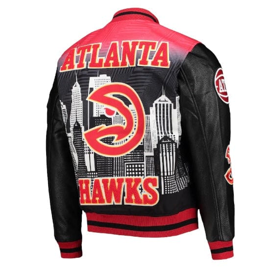 Pro Standard Atlanta Hawks Intervarsity Jacket (Black/Red) BAH653010-BLK
