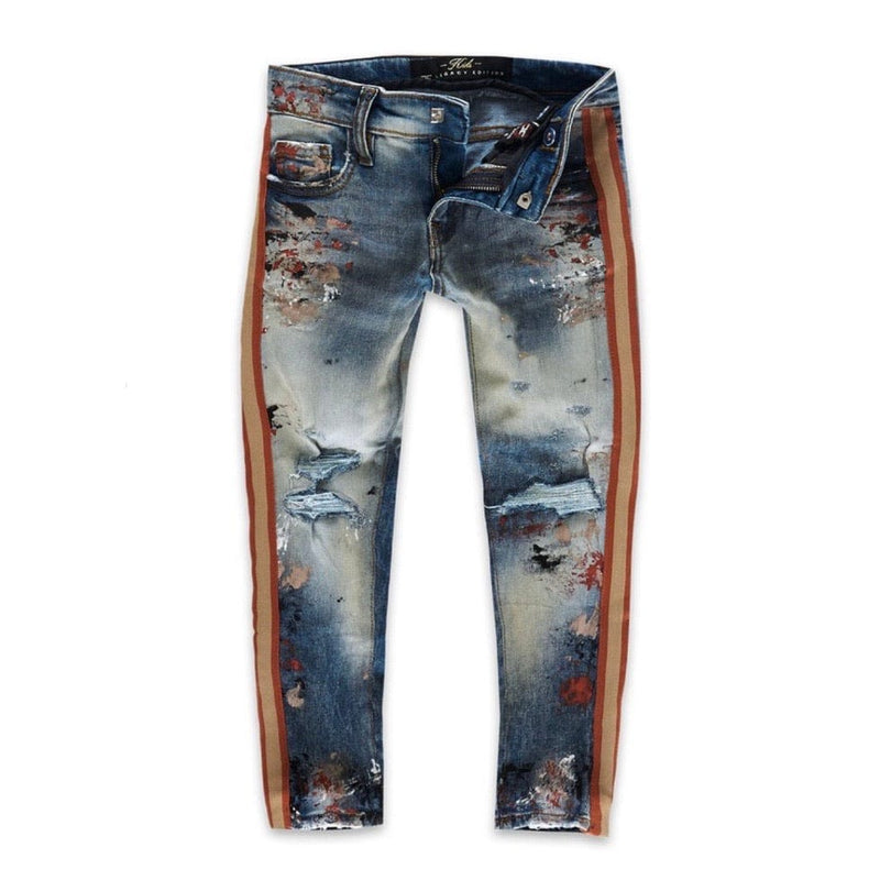 Kids Jordan Craig Talladega Striped Denim Jeans (Summer Storm) JM3403K
