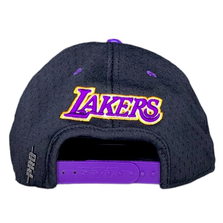 Los Angeles Lakers Logo Mesh Snapback Hat (Black)