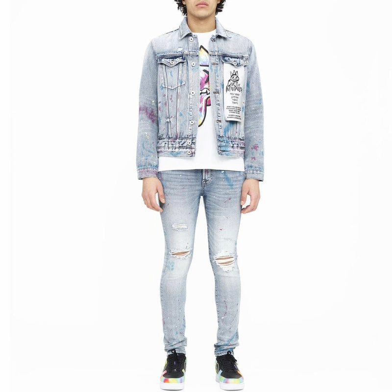 Cult Of Individuality Tongue Type 3 Denim Jacket (Skittle) 621B7-TW12A