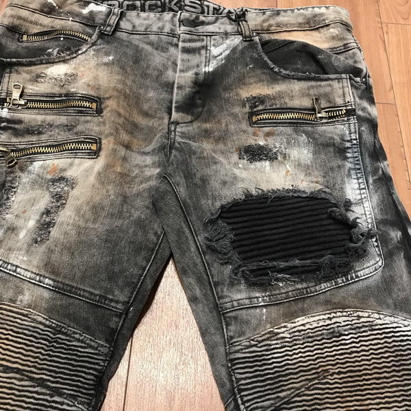Rockstar Nakos Denim Jeans (Black Wash) – City Man USA