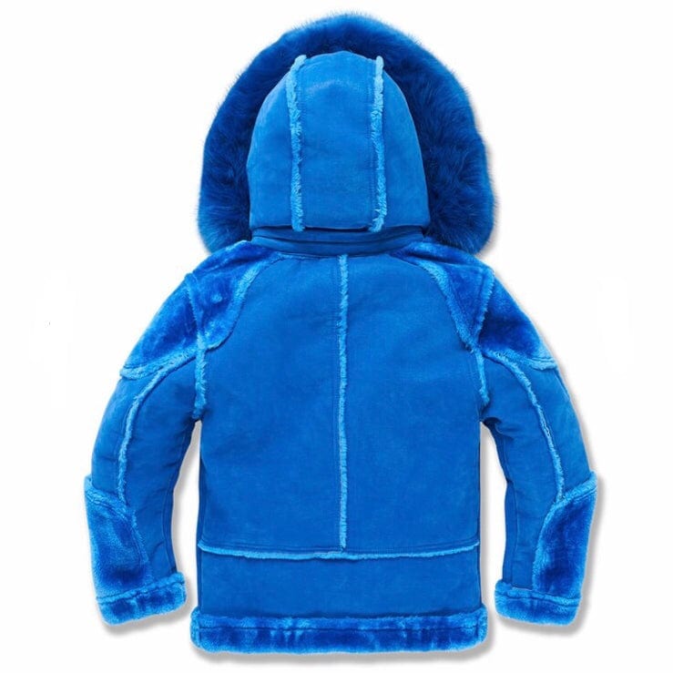 Kids Jordan Craig El Jefe Shearling Moto Jacket (Royal) 91536K