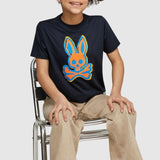 Kids Psycho Bunny Calder Graphic Tee (Navy)