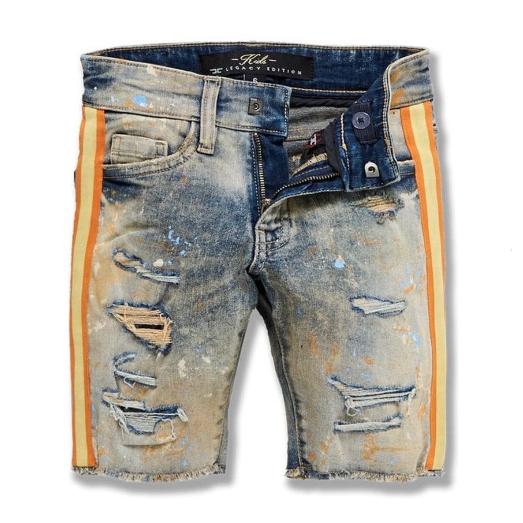 Kids Jordan Sparta Striped Denim Shorts (Desert Storm) J3168SK