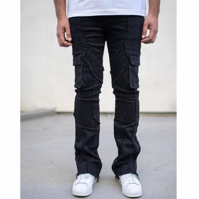 Damati Oliver Stacked Cargo Premium Denim (Black) DMT-995