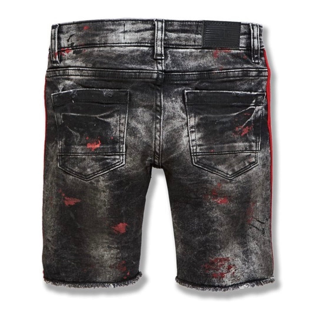 Kids Jordan Sparta Striped Denim Shorts (Bred) J3168SK