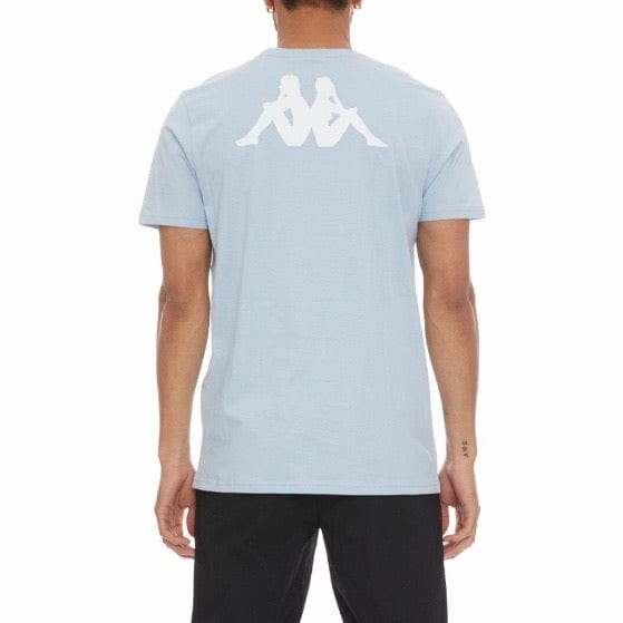 Kappa Authentic Runis T Shirt (Baby Blue/White)