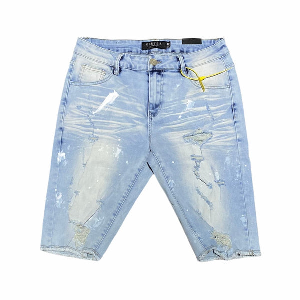 Karter Collection Asher Shorts (Bleach Blue) KARPK-307
