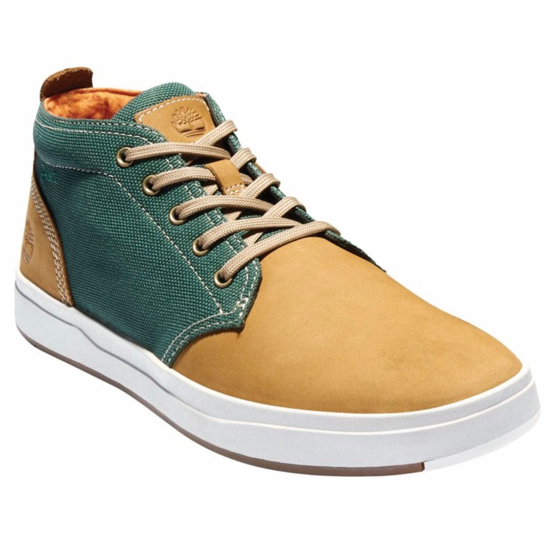 Timberland Davis Square Chukka Shoes (Wheat Nubuck/Green) 0A2J72231