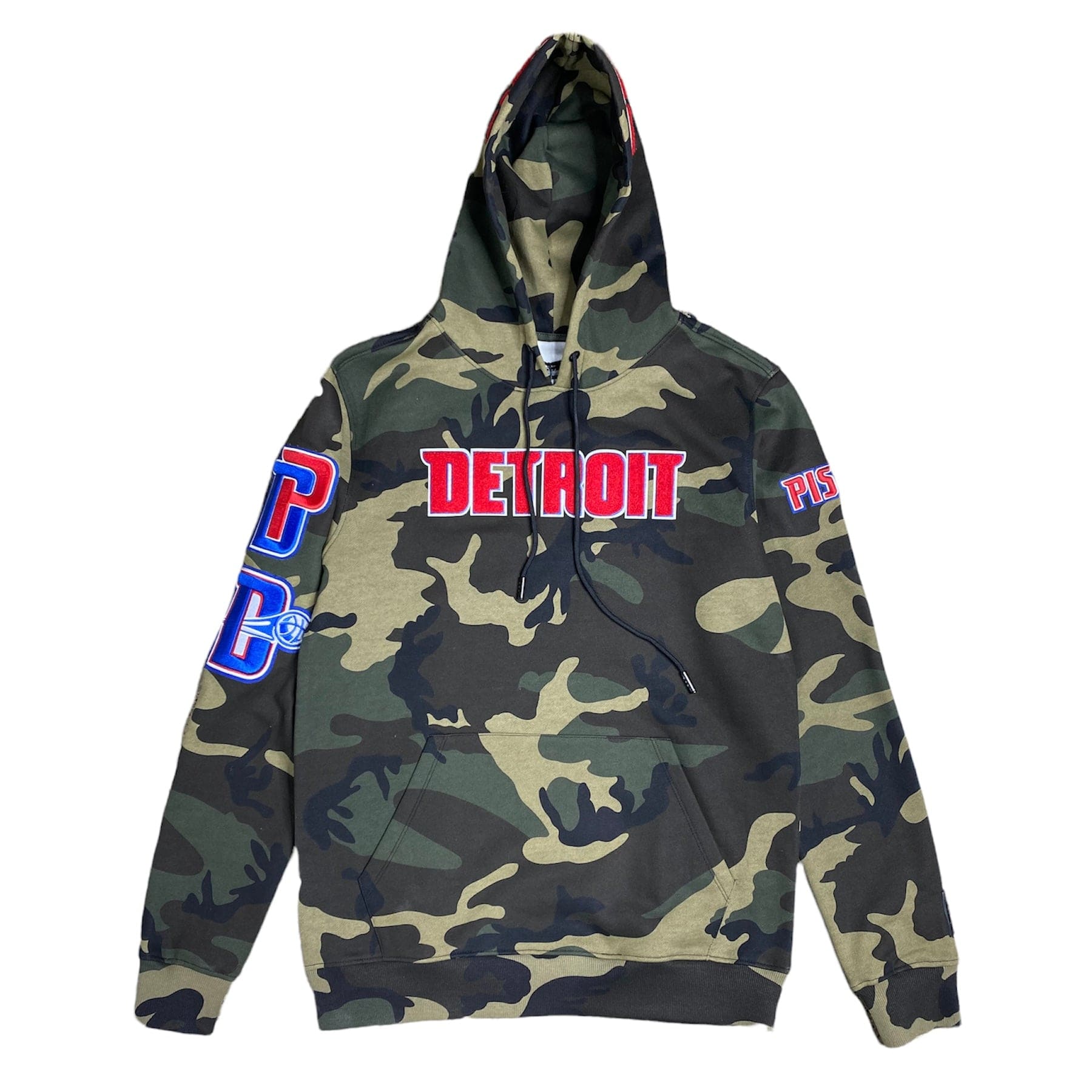 Pro Standard Detroit Pistons Logo Pullover Hoodie (Camo) BDP553534-CAM