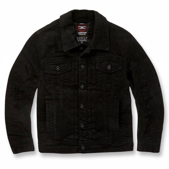 Jordan Craig Junior Tribeca Twill Trucker Jacket (Black) 91521B