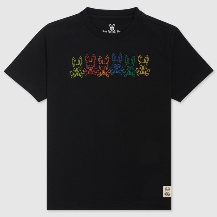 Kids Psycho Bunny Barbon Graphic Tee (Black)