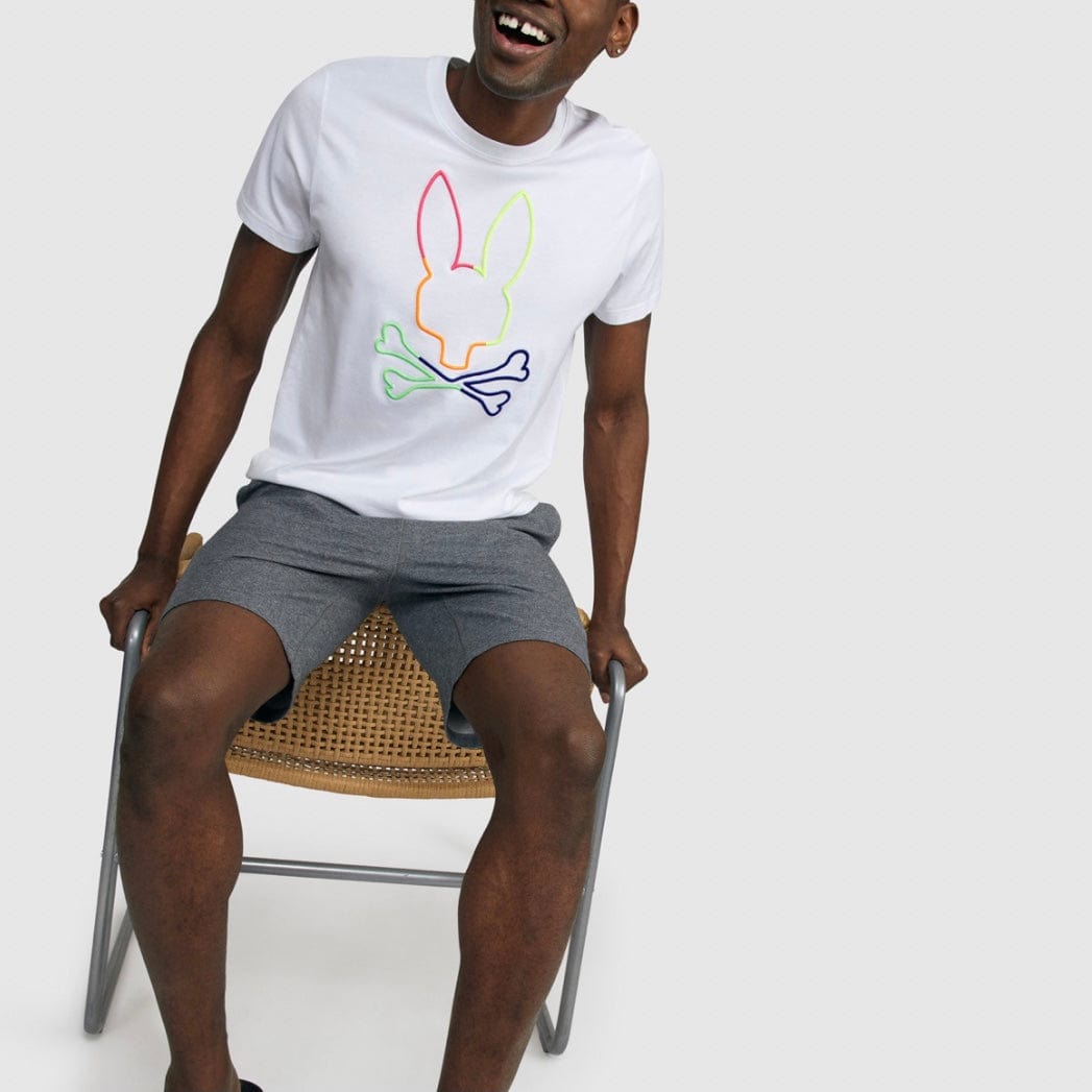 Psycho Bunny Leo Bunny Tee (White) B6U245S1PC