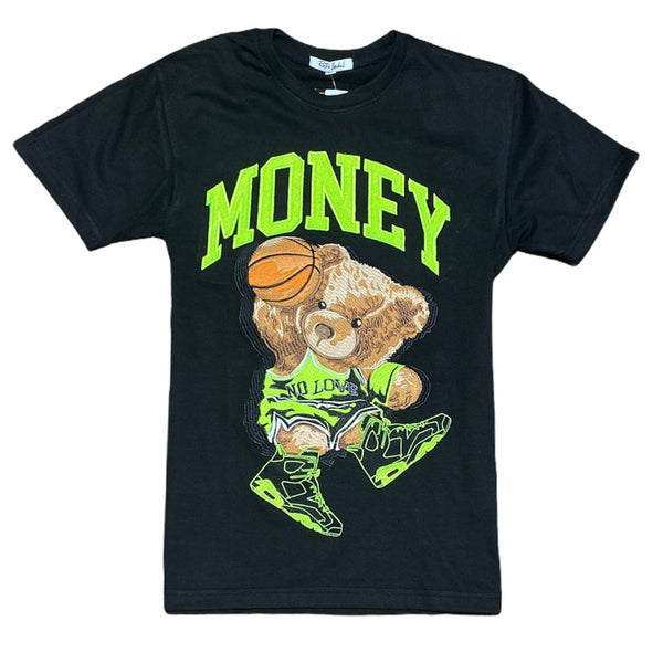 Retro Label 6s Electric Money Short Sleeve T Shirt (Black/Neon Green)