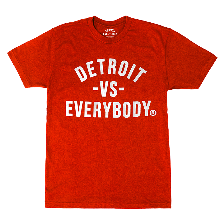 Detroit VS Everybody T-Shirt (Red/White) - DET444