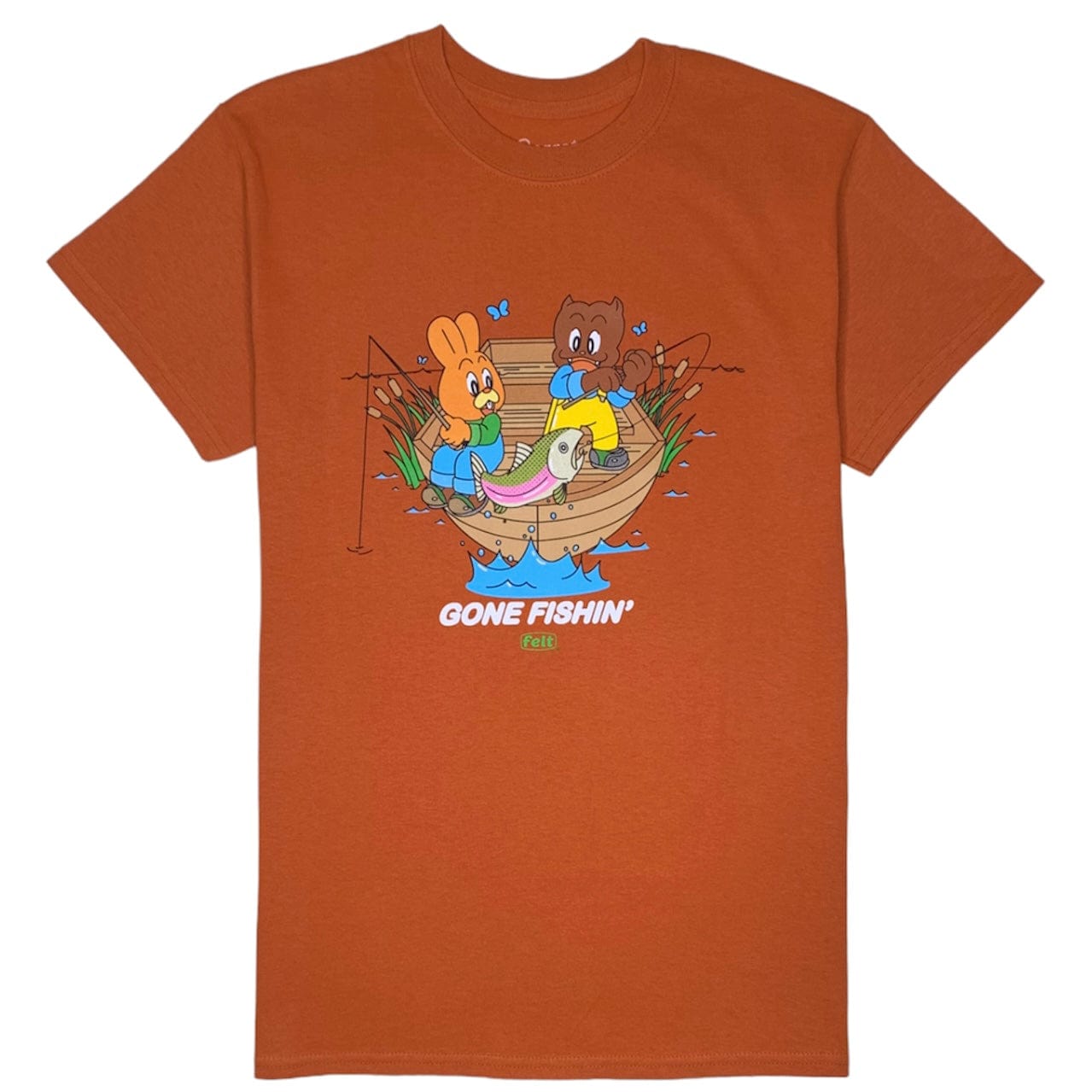 Carrots x Felt Gone Fishing Tee (Orange) CF-GFT