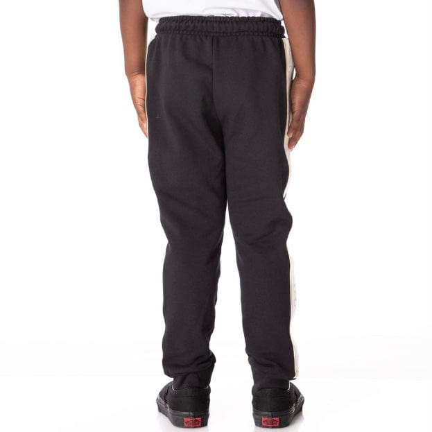 Kids Kappa Logo Tape Anira 2 Sweatpants (Black/Beige) 311B72W