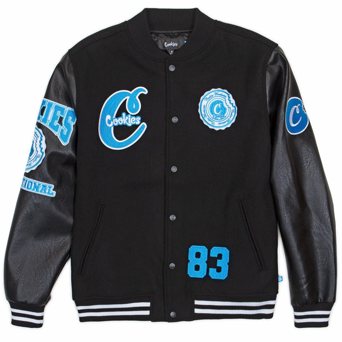 Cookies Double Up Wool Letterman Jacket (Black) 1561O6078 – City Man USA