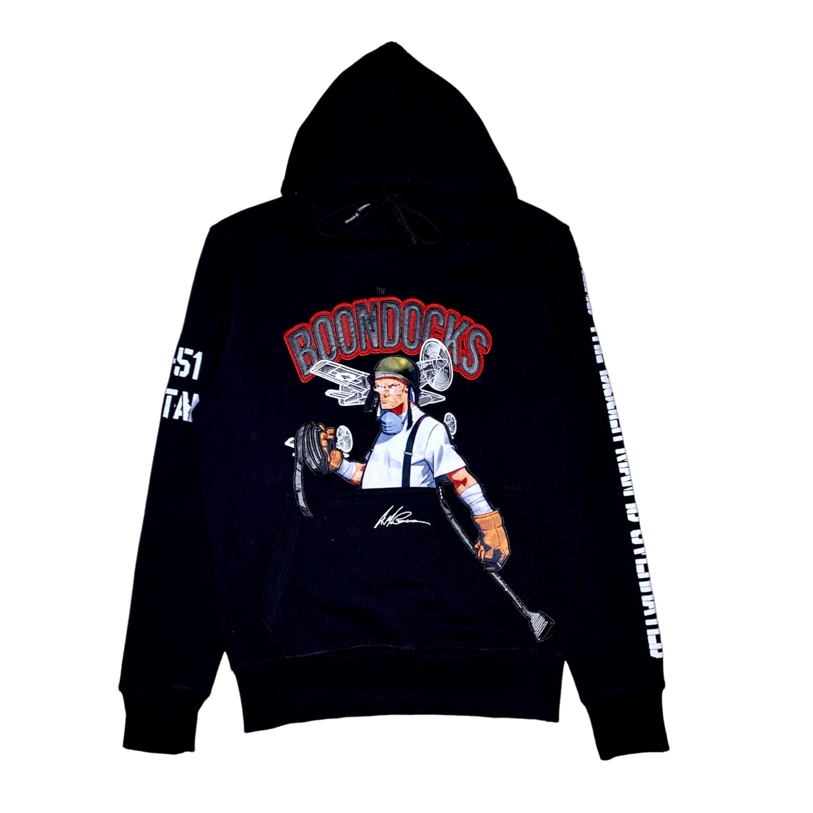 De Kryptic Boondocks Uncle Hoodie (Black) BD-KT-110