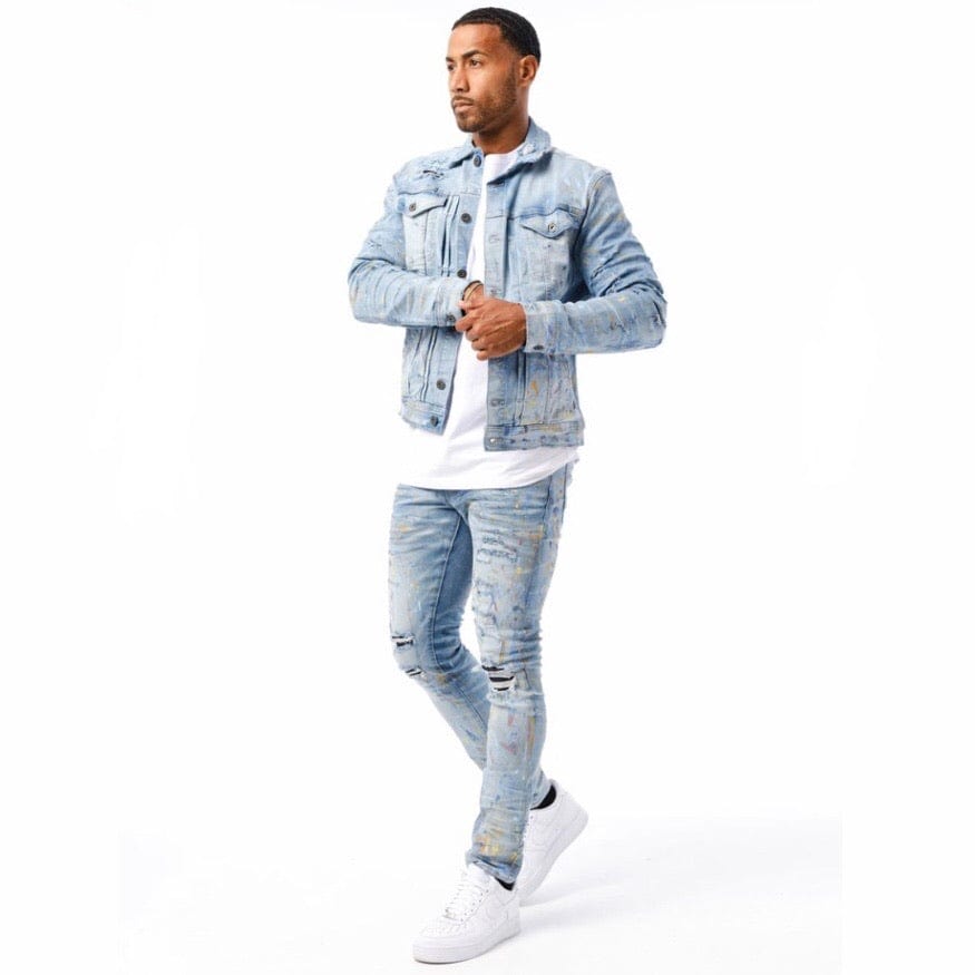 Jordan Craig Avalanche Denim Trucker Jacket (Lightning Blue) 91510