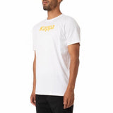 Kappa Authentic Runis T Shirt (White/Fuchsia-Blue/Yellow) 311BHUW