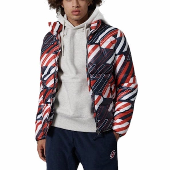 Superdry Sportstyle Puffer Jacket (Navy Aop)