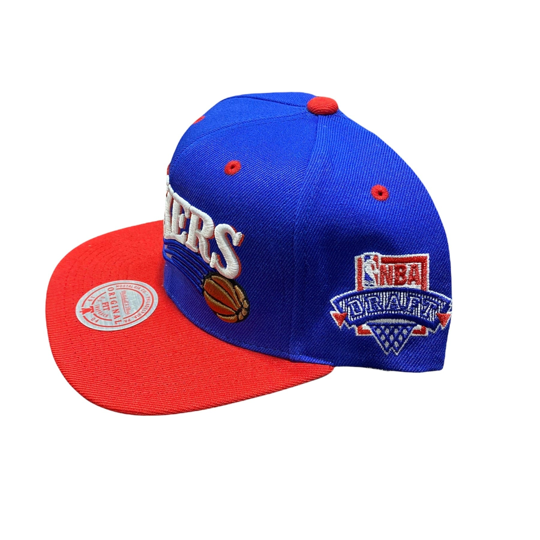 Mitchell & Ness Nba Hwc Philadelphia 76ers Lotto Pick Snapback (Royal/Red)