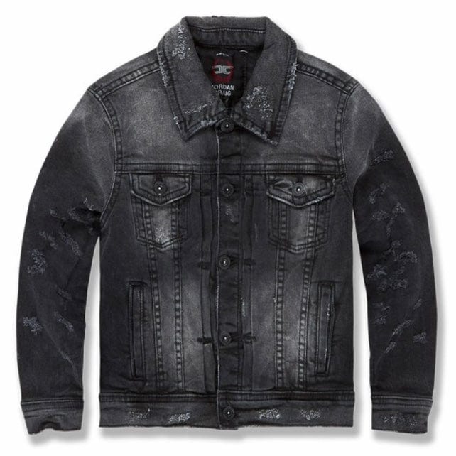 Kids Jordan Craig Hamilton Denim Trucker Jacket (Industrial Black) JJ300RB