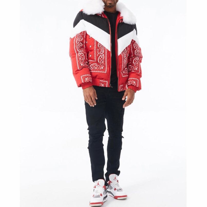 Jordan Craig Represent Bomber Jacket (Red) 91546P